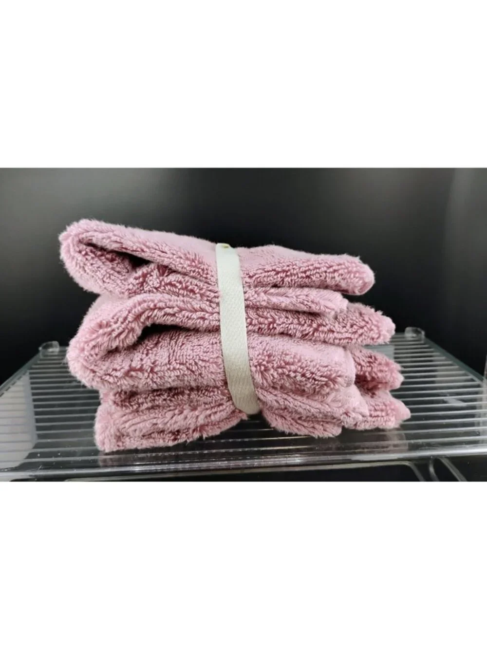 Threshold Spa Plush Washcloths Set Of 4 Rose 639 GSM Ultra Soft